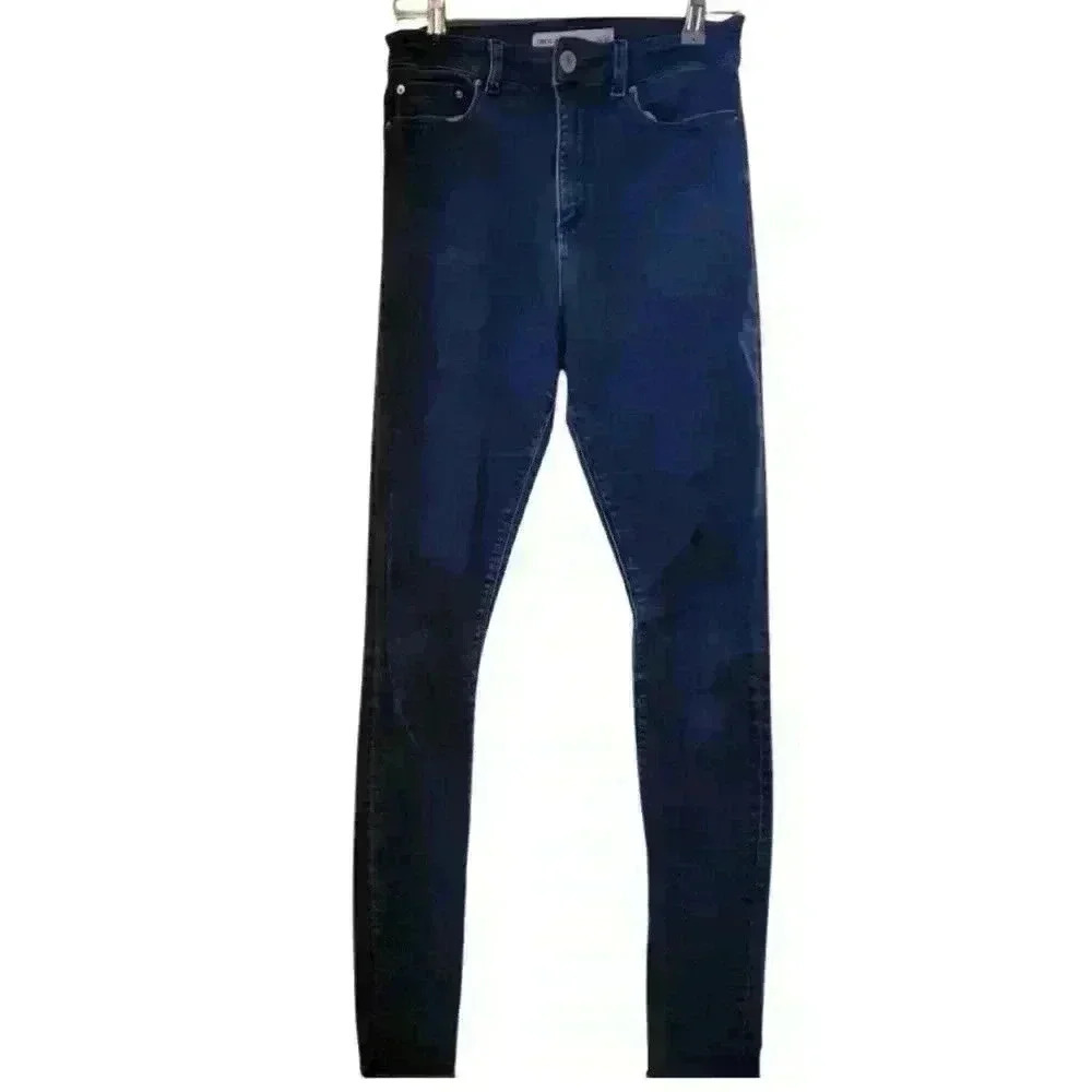 7081High waist super skinny tall asos denim dark wash size 26